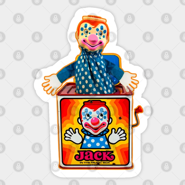 1971 Jack In The Box Clown! Sticker by Pop Fan Shop